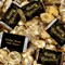 Happy Retirement Black & Gold Candy Mix - Wrapped Chocolate Miniature Bars & Gold Foiled Almond Milk Chocolate Kisses for Celebratory Party Favors & Gifts